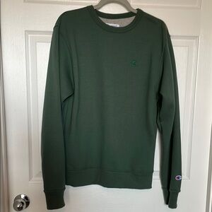 Champion Men's Green Sweatshirt Crew Authentic Small 15763 cotton poly Christmas
